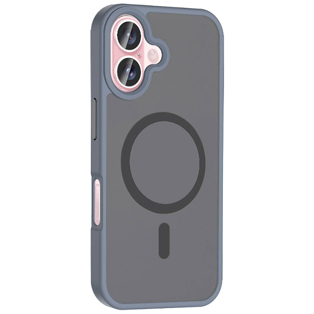 Apple iPhone 16 Plus Uyumlu Kılıf Magsafe Şarj Özellikli Mat Arka Yüzey Zore Sio Kapak - 10