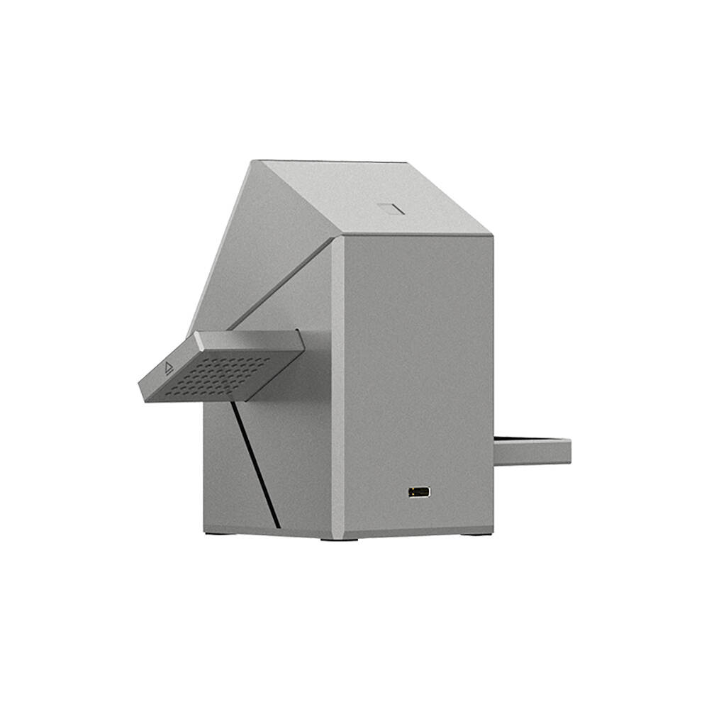 Recci RCW-47 Geometry Serisi Qi2 Şarj Teknolojili Rubik Küp Ambiyans Işıklı Telefon&Akıllı Saat&Kulaklık 15W 3in1 Kablosuz Şarj Standı - 8