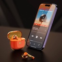 Recci REP-W50 Şeffaf Tasarım Hi-Fi Ses Kaliteli Bluetooth v.5.3 Amber Serisi Kulak İçi Kulaklık - 9