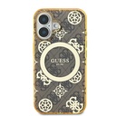 Apple iPhone 16 Plus Uyumlu Kılıf Guess Orjinal Lisanslı Magsafe Şarj Özellikli 4G Desenli IML Yazı Logolu Peony Kapak - 2