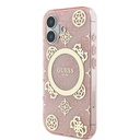 Apple iPhone 16 Plus Uyumlu Kılıf Guess Orjinal Lisanslı Magsafe Şarj Özellikli 4G Desenli IML Yazı Logolu Peony Kapak - 8