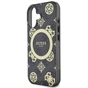 Apple iPhone 16 Plus Uyumlu Kılıf Guess Orjinal Lisanslı Magsafe Şarj Özellikli 4G Desenli IML Yazı Logolu Peony Kapak - 20