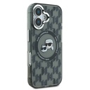 Apple iPhone 16 Uyumlu Kılıf Karl Lagerfeld Orjinal Lisanslı Magsafe Şarj Özellikli IML Baskılı Metal Monogram KC Heads Kapak - 3