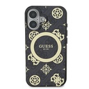 Apple iPhone 16 Uyumlu Kılıf Guess Orjinal Lisanslı Magsafe Şarj Özellikli 4G Desenli IML Yazı Logolu Peony Kapak - 17