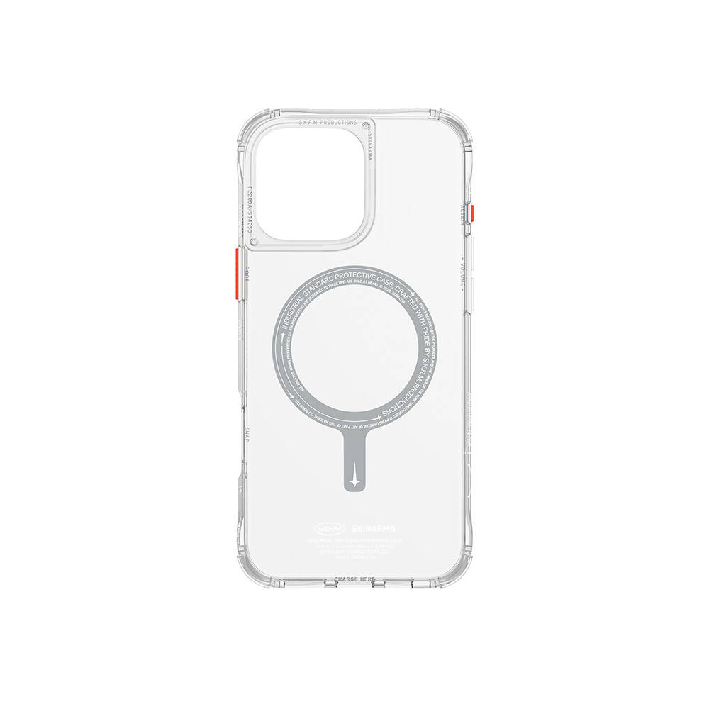 Apple iPhone 16 Pro Uyumlu Kılıf SkinArma Şeffaf Airbag Tasarımlı Magsafe Şarj Özellikli Saido Kapak - 3