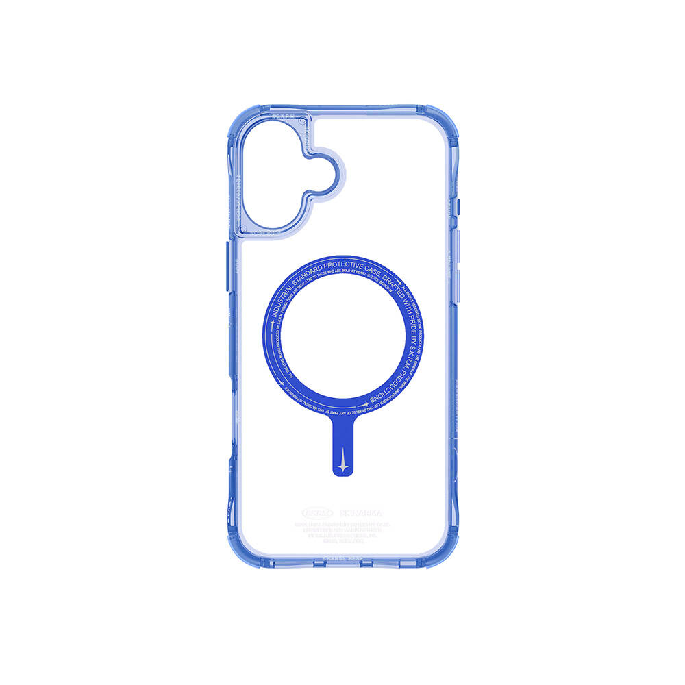 Apple iPhone 16 Plus Uyumlu Kılıf Magsafe Şarj Özellikli Şeffaf Airbag Tasarımlı Skinarma Saido Kapak - 13