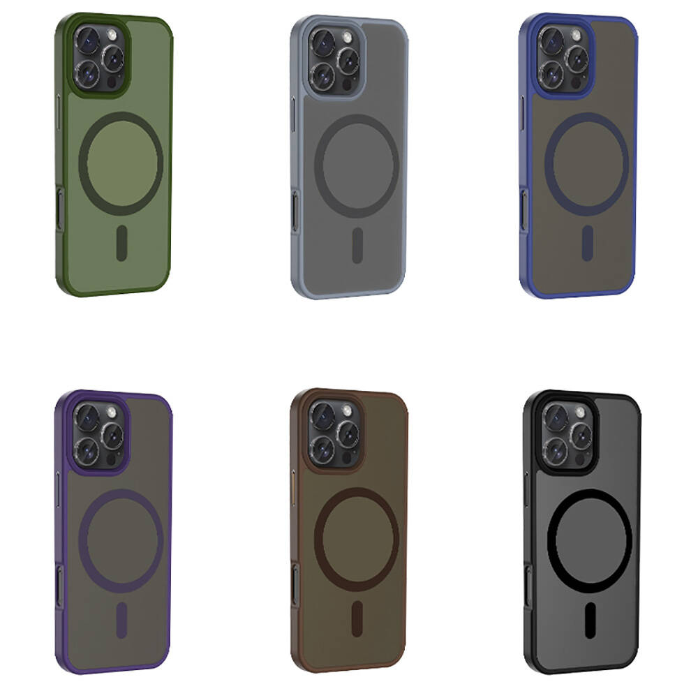 Apple iPhone 16 Pro Uyumlu Kılıf Magsafe Şarj Özellikli Mat Arka Yüzey Zore Sio Kapak - 1