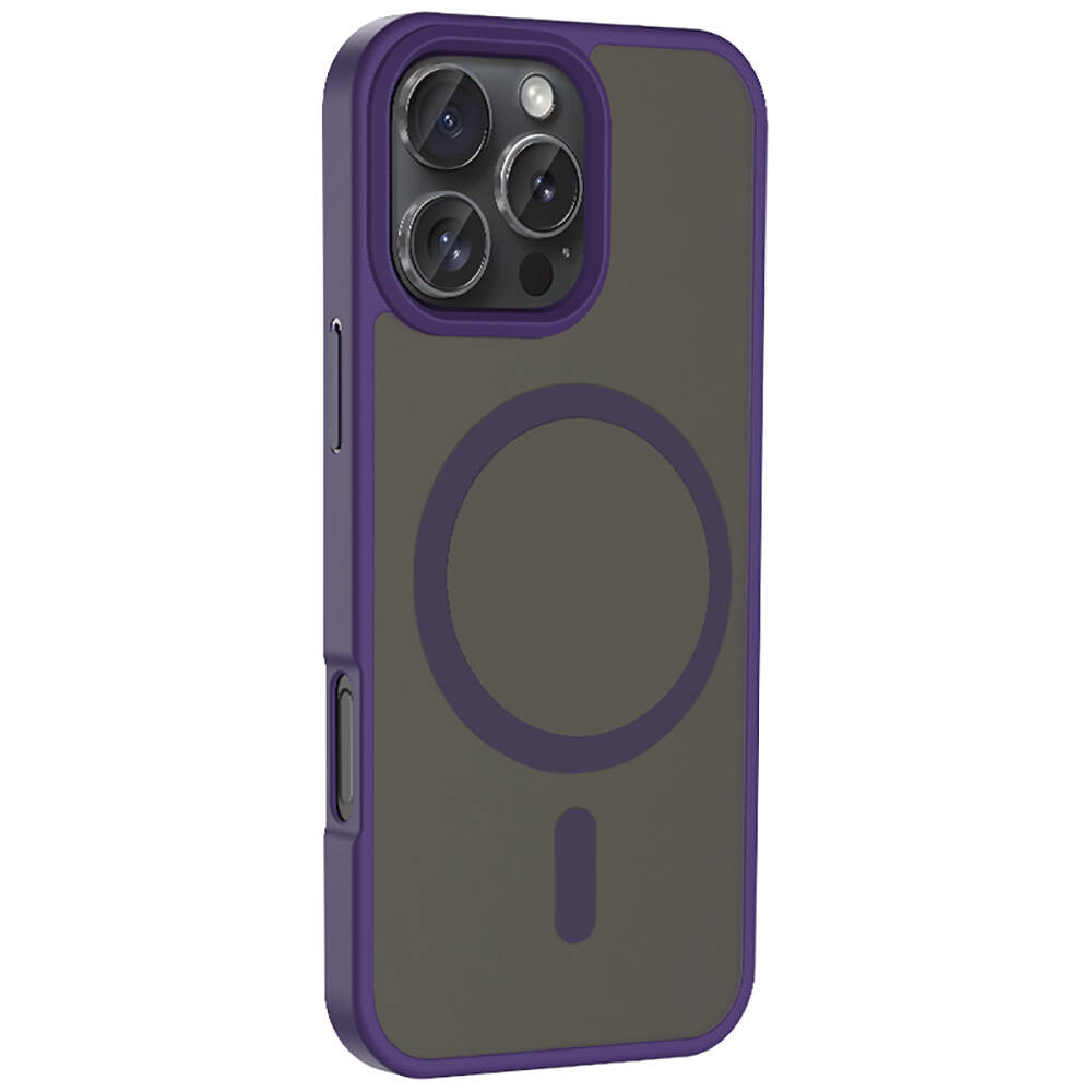 Apple iPhone 16 Pro Uyumlu Kılıf Magsafe Şarj Özellikli Mat Arka Yüzey Zore Sio Kapak - 11