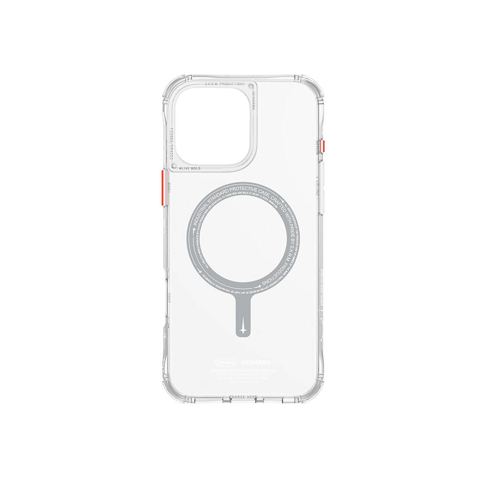 Apple iPhone 16 Pro Max Uyumlu Kılıf SkinArma Şeffaf Airbag Tasarımlı Magsafe Şarj Özellikli Saido Kapak - 1