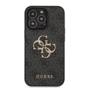 Apple iPhone 13 Pro Max Uyumlu Kılıf Guess Orjinal Lisanslı PU Deri 4G Desenli Metal Büyük 4G ve Yazı Logolu Kapak - 10