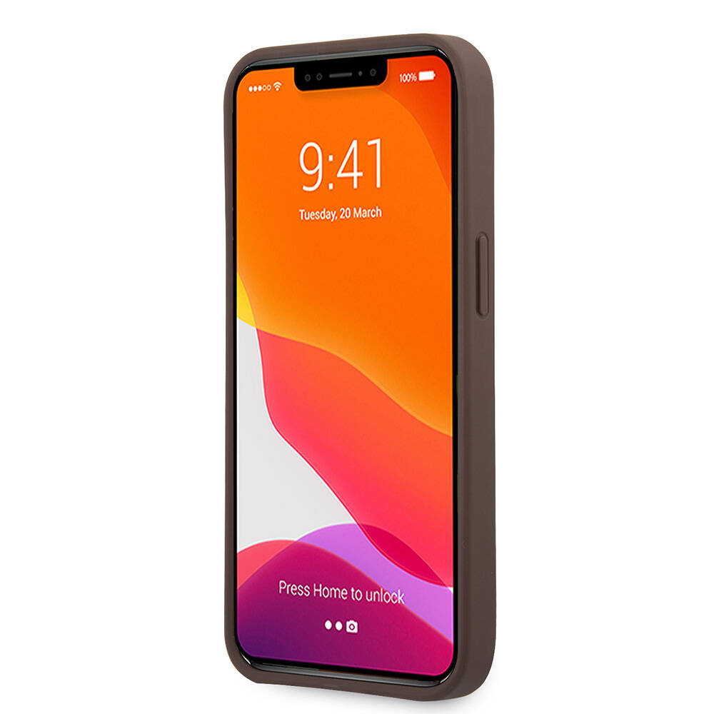 Apple iPhone 13 Pro Max Uyumlu Kılıf Guess Orjinal Lisanslı PU Deri 4G Desenli Metal Büyük 4G ve Yazı Logolu Kapak - 16