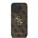 Apple iPhone 16 Pro Uyumlu Kılıf Guess Orjinal Lisanslı PU Deri 4G Desenli Metal Büyük 4G ve Yazı Logolu Kapak - 9