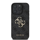 Apple iPhone 16 Pro Max Uyumlu Kılıf Guess Orjinal Lisanslı PU Deri 4G Desenli Metal Büyük 4G ve Yazı Logolu Kapak - 3