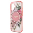 Apple iPhone 16 Plus Uyumlu Guess Orjinal Lisanslı Magsafe Şarj Özellikli IML Baskılı Yazı Logolu Flower Tonal Circle Kapak - 5