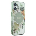Apple iPhone 16 Plus Uyumlu Guess Orjinal Lisanslı Magsafe Şarj Özellikli IML Baskılı Yazı Logolu Flower Tonal Circle Kapak - 10