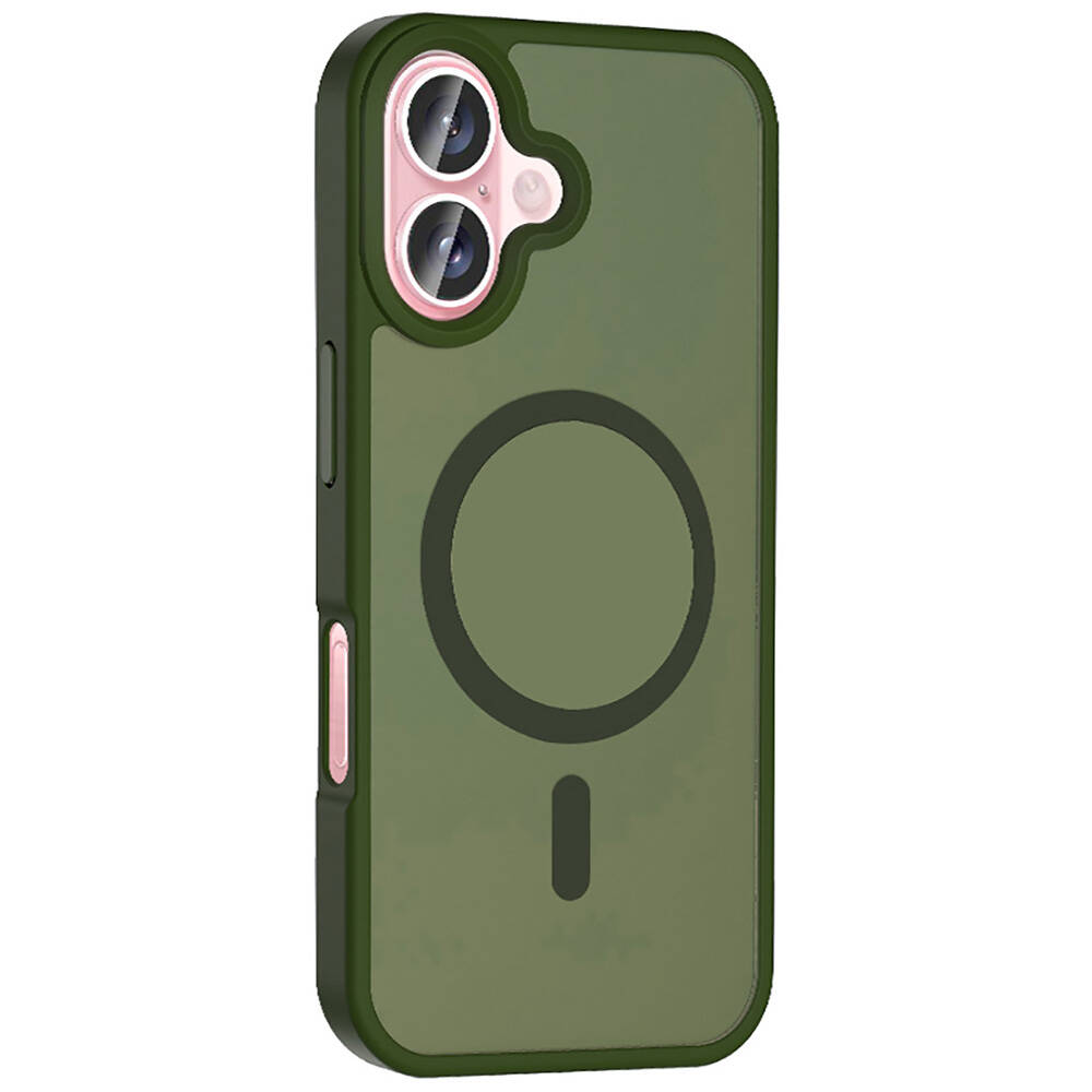 Apple iPhone 16 Uyumlu Kılıf Magsafe Şarj Özellikli Mat Arka Yüzey Zore Sio Kapak - 5