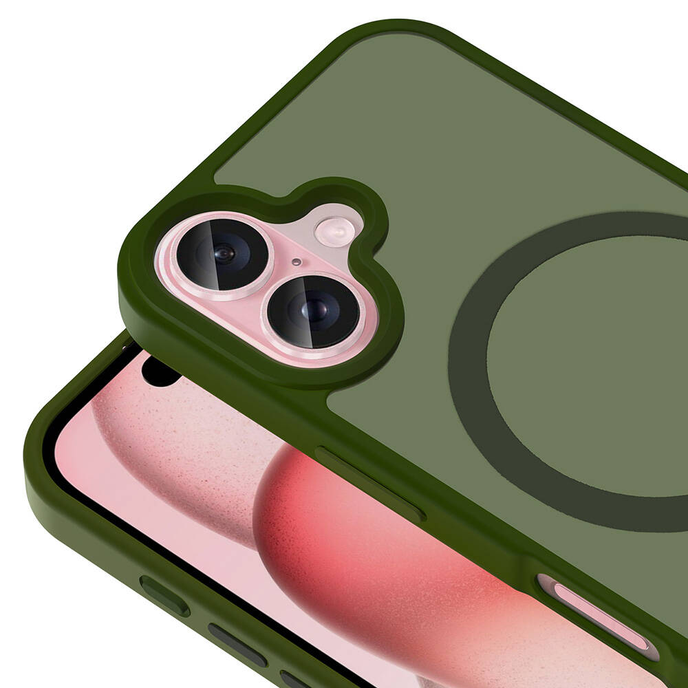 Apple iPhone 16 Uyumlu Kılıf Magsafe Şarj Özellikli Mat Arka Yüzey Zore Sio Kapak - 15