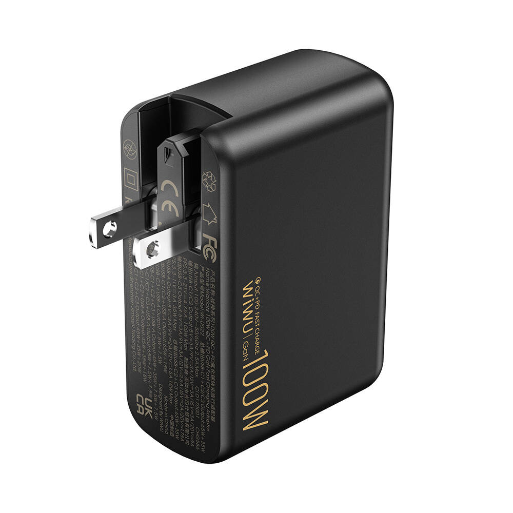 Wiwu Wi-U022W Warrior Serisi GaN Teknolojili 100W QC+PD Universal Hızlı Şarj Başlığı - 5