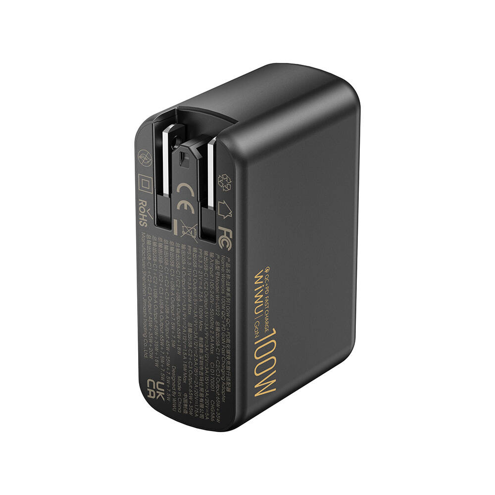 Wiwu Wi-U022W Warrior Serisi GaN Teknolojili 100W QC+PD Universal Hızlı Şarj Başlığı - 6