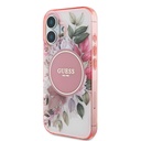 Apple iPhone 16 Uyumlu Guess Orjinal Lisanslı Magsafe Şarj Özellikli IML Baskılı Yazı Logolu Flower Tonal Circle Kapak - 8