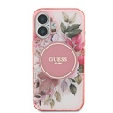 Apple iPhone 16 Uyumlu Guess Orjinal Lisanslı Magsafe Şarj Özellikli IML Baskılı Yazı Logolu Flower Tonal Circle Kapak - 9