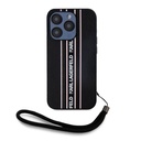 Apple iPhone 16 Pro Max Uyumlu Kılıf Karl Lagerfeld Orjinal Lisanslı Askılı Saffiano Athleisure Şerit Çizgili Kapak - 1