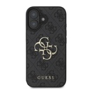 Apple iPhone 16 Uyumlu Kılıf Guess Orjinal Lisanslı PU Deri 4G Desenli Metal Büyük 4G ve Yazı Logolu Kapak - 2
