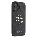 Apple iPhone 16 Uyumlu Kılıf Guess Orjinal Lisanslı PU Deri 4G Desenli Metal Büyük 4G ve Yazı Logolu Kapak - 3