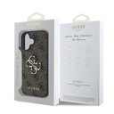 Apple iPhone 16 Uyumlu Kılıf Guess Orjinal Lisanslı PU Deri 4G Desenli Metal Büyük 4G ve Yazı Logolu Kapak - 14