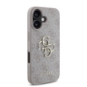 Apple iPhone 16 Uyumlu Kılıf Guess Orjinal Lisanslı PU Deri 4G Desenli Metal Büyük 4G ve Yazı Logolu Kapak - 3