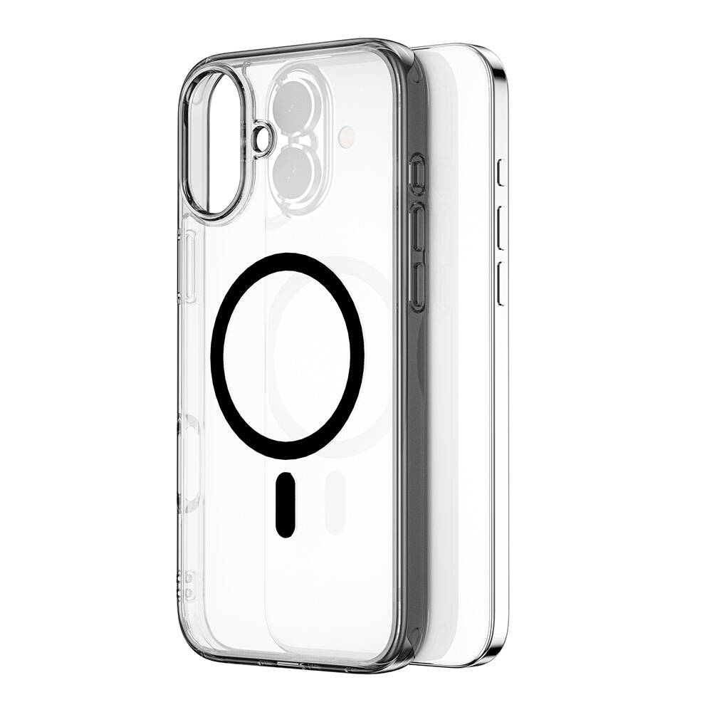 Apple iPhone 16 Plus Uyumlu Kılıf Wiwu MCC-101 iShield Pro Serisi Magsafe Şarj Özellikli Crystal Sert PC Kapak - 2