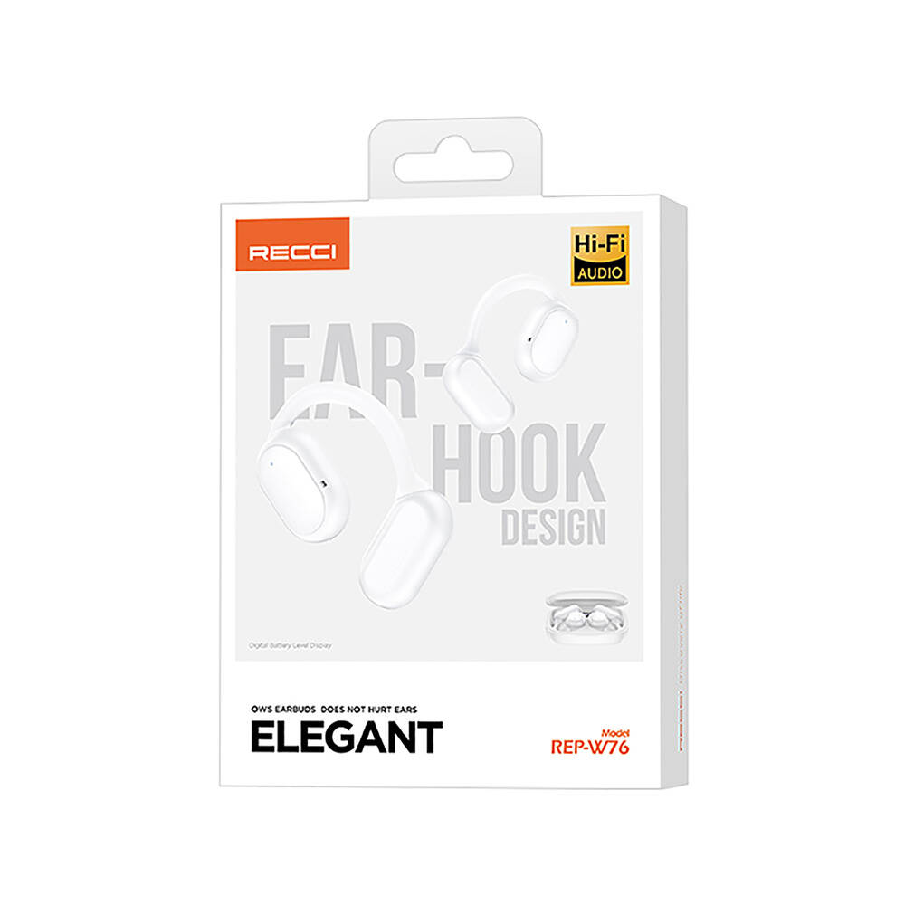 Recci REP-W76 OWS Wireless Hi-Fi Ses Kaliteli Dijital Led Göstergeli Bluetooth v.5.3 Elegant Serisi Kulak İçi Kulaklık - 9