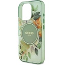 Apple iPhone 16 Pro Uyumlu Kılıf Guess Orjinal Lisanslı Magsafe Şarj Özellikli Flower Tonal Circle Kapak - 13