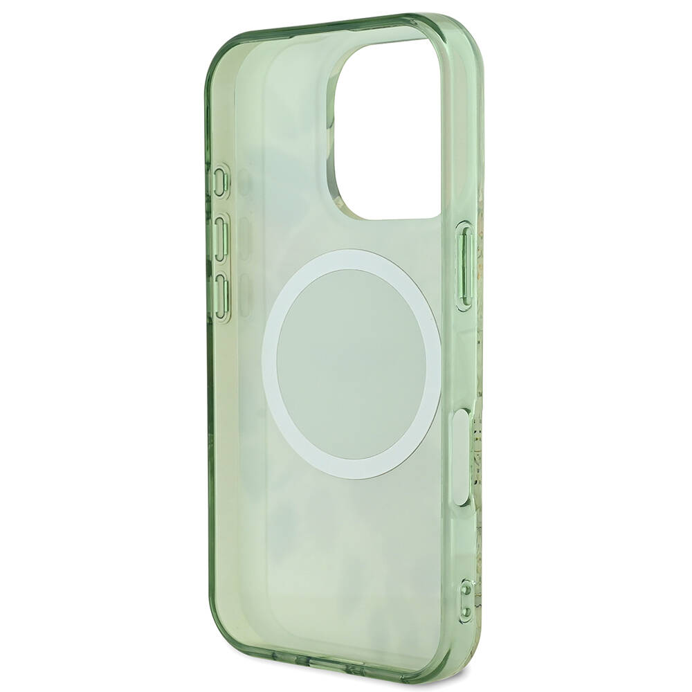 Apple iPhone 16 Pro Uyumlu Kılıf Guess Orjinal Lisanslı Magsafe Şarj Özellikli Flower Tonal Circle Kapak - 14