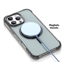 Apple iPhone 16 Pro Uyumlu Kılıf Magsafe Şarj Özellikli Taşlı ve Simli Tasarım Mutural Blink Kapak - 2