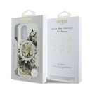 Apple iPhone 16 Uyumlu Kılıf Guess Orjinal Lisanslı Magsafe Şarj Özellikli LIQ Glitter Flower Kapak - 7