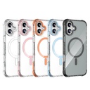 Apple iPhone 16 Uyumlu Kılıf Magsafe Şarj Özellikli Taşlı ve Simli Tasarım Mutural Blink Kapak - 1