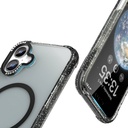 Apple iPhone 16 Uyumlu Kılıf Magsafe Şarj Özellikli Taşlı ve Simli Tasarım Mutural Blink Kapak - 5