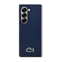 Samsung Galaxy Z Fold 6 Uyumlu Kılıf Lacoste Orjinal Lisanslı Magsafe Şarj Özellikli Pike Desenli Arka Yüzey İkonik Timsah Dokuma Logolu Kapak - 1
