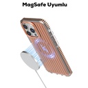 Apple iPhone 16 Pro Uyumlu Kılıf Magsafe Şarj Özellikli Oyuklu Tasarım Mutural Bumpy Clear Kapak - 2