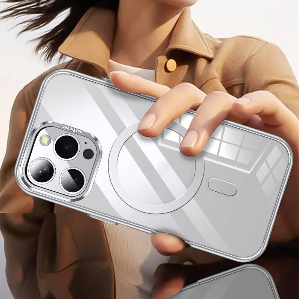 Apple iPhone 16 Pro Max Uyumlu Kılıf Magsafe Şarj Özellikli Wlons Standlı Efsane Kapak - 3