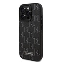 Apple iPhone 16 Pro Uyumlu Kılıf Karl Lagerfeld Orjinal Lisanslı Magsafe Şarj Özellikli KL Yazılı Hot Stamp Kapak - 1