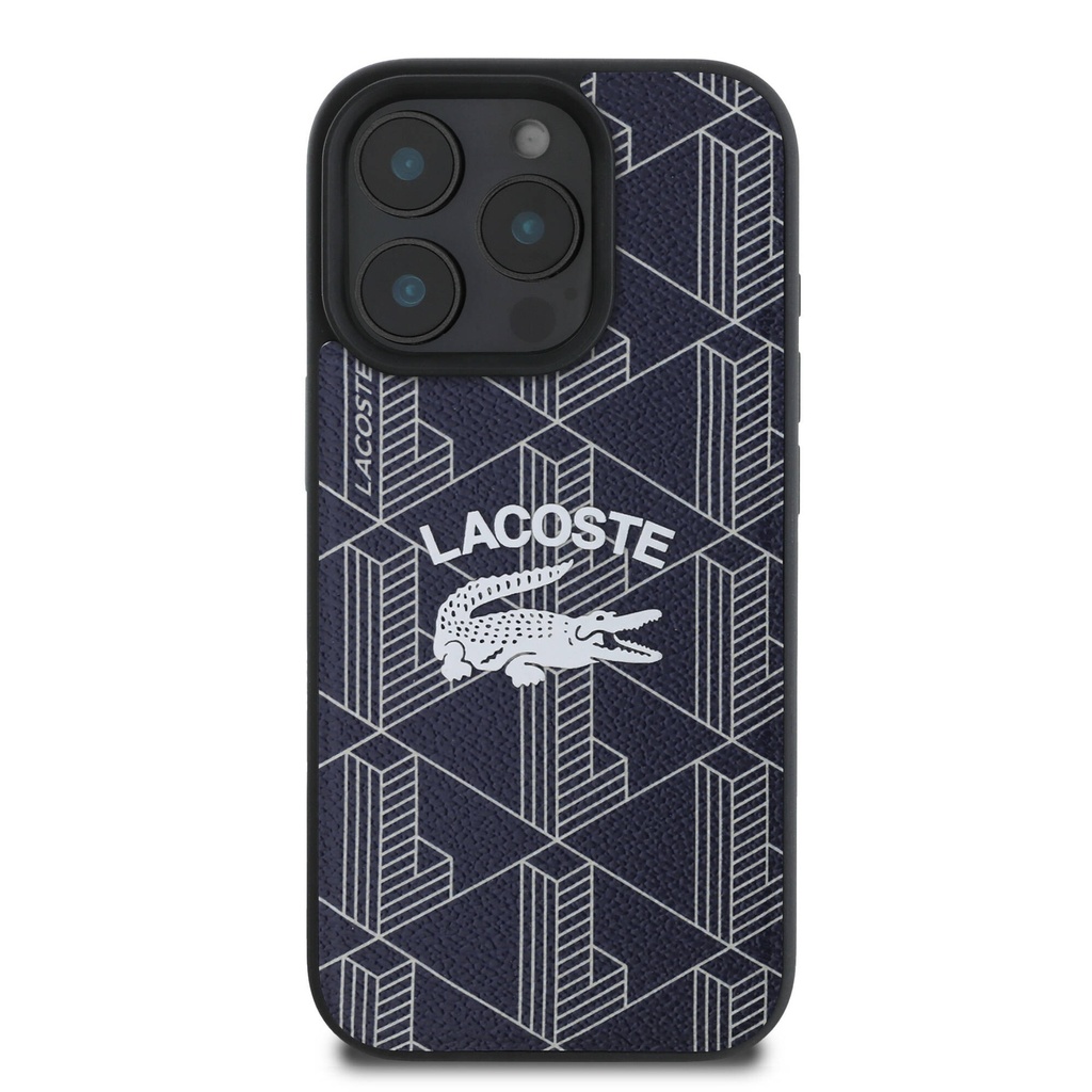 Apple iPhone 16 Pro Uyumlu Kılıf Lacoste Orjinal Lisanslı Magsafe Şarj Özellikli Mono Vintage Logo Kapak - 9