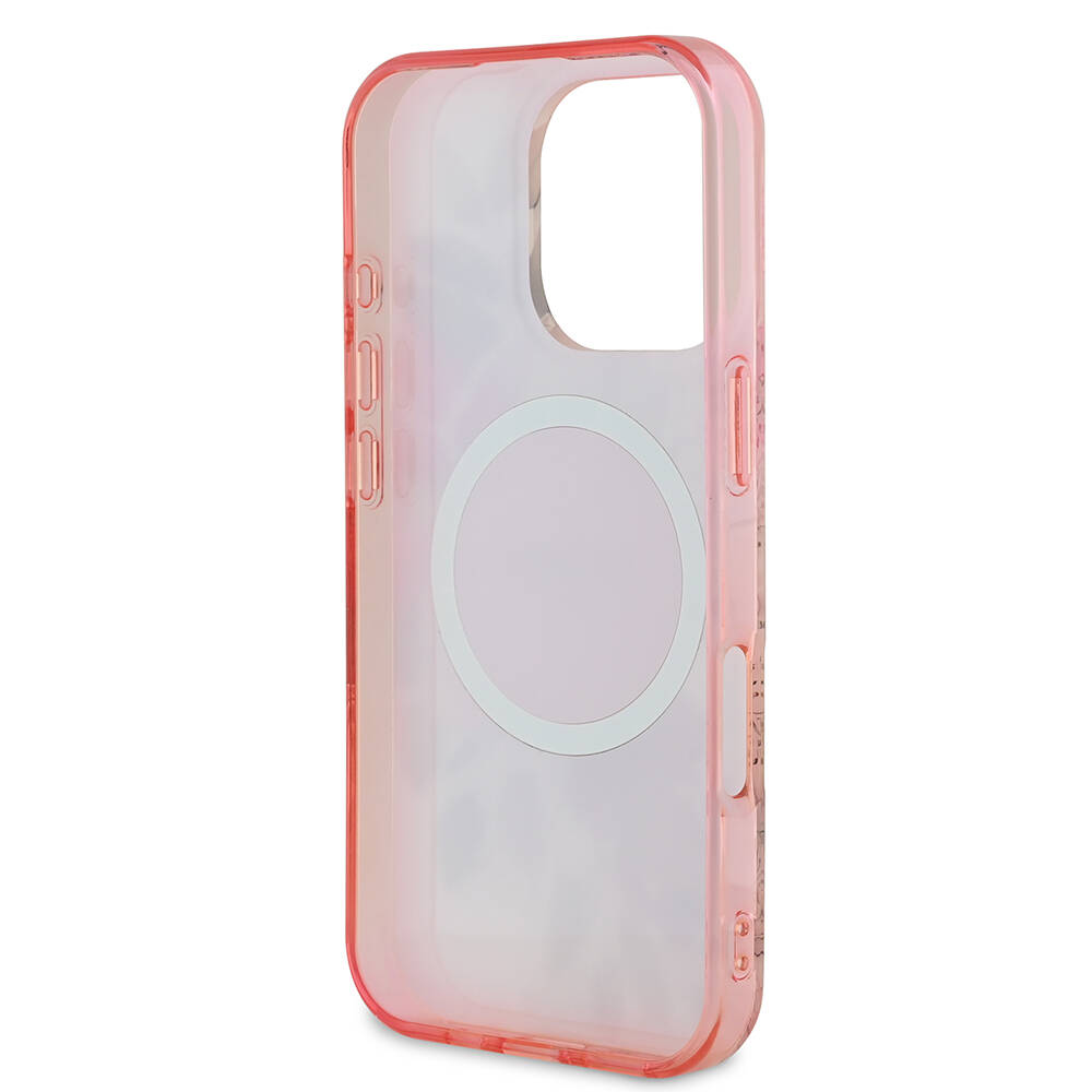 Apple iPhone 16 Pro Max Uyumlu Guess Orjinal Lisanslı Magsafe Şarj Özellikli Flower Tonal Circle Kapak - 6