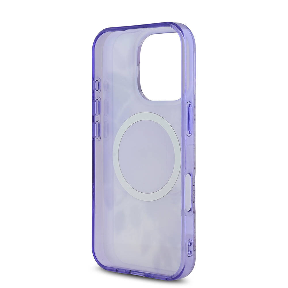 Apple iPhone 16 Pro Max Uyumlu Kılıf Guess Orjinal Lisanslı Magsafe Şarj Özellikli Flower Tonal Circle Kapak - 22