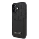 Apple iPhone 16 Plus Uyumlu Kılıf Karl Lagerfeld Orjinal Lisanslı Kartlıklı Cardslot Monogram Kapak - 1