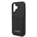 Apple iPhone 16 Plus Uyumlu Kılıf Karl Lagerfeld Orjinal Lisanslı Kartlıklı Cardslot Monogram Kapak - 5