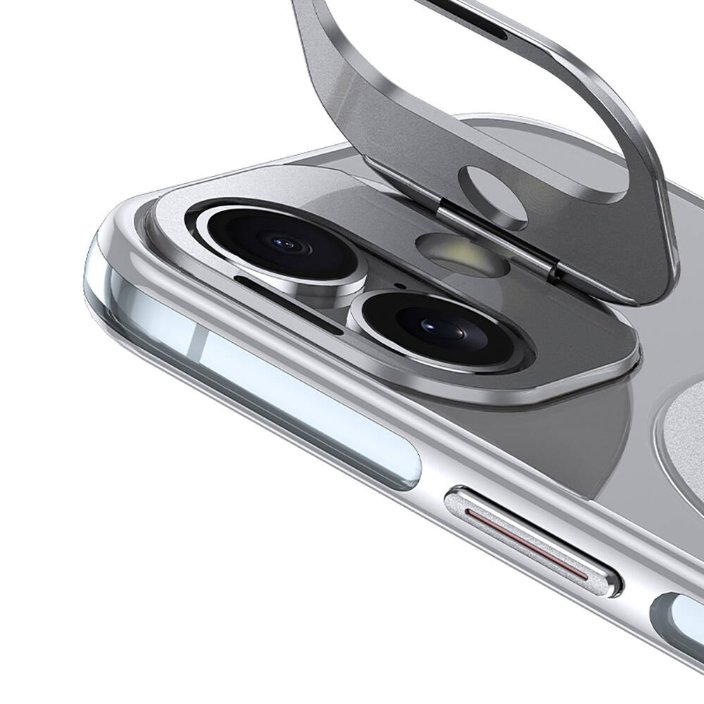 Apple iPhone 16 Plus Uyumlu Kılıf Magsafe Şarj Özellikli Wlons Standlı Efsane Kapak - 3