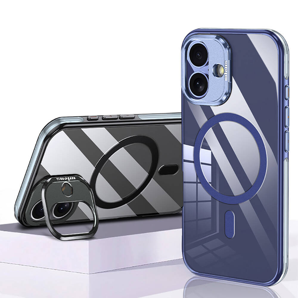 Apple iPhone 16 Plus Uyumlu Kılıf Magsafe Şarj Özellikli Wlons Standlı Efsane Kapak - 7