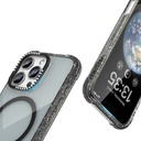 Apple iPhone 16 Pro Max Uyumlu Kılıf Magsafe Şarj Özellikli Taşlı ve Simli Tasarım Mutural Blink Kapak - 4